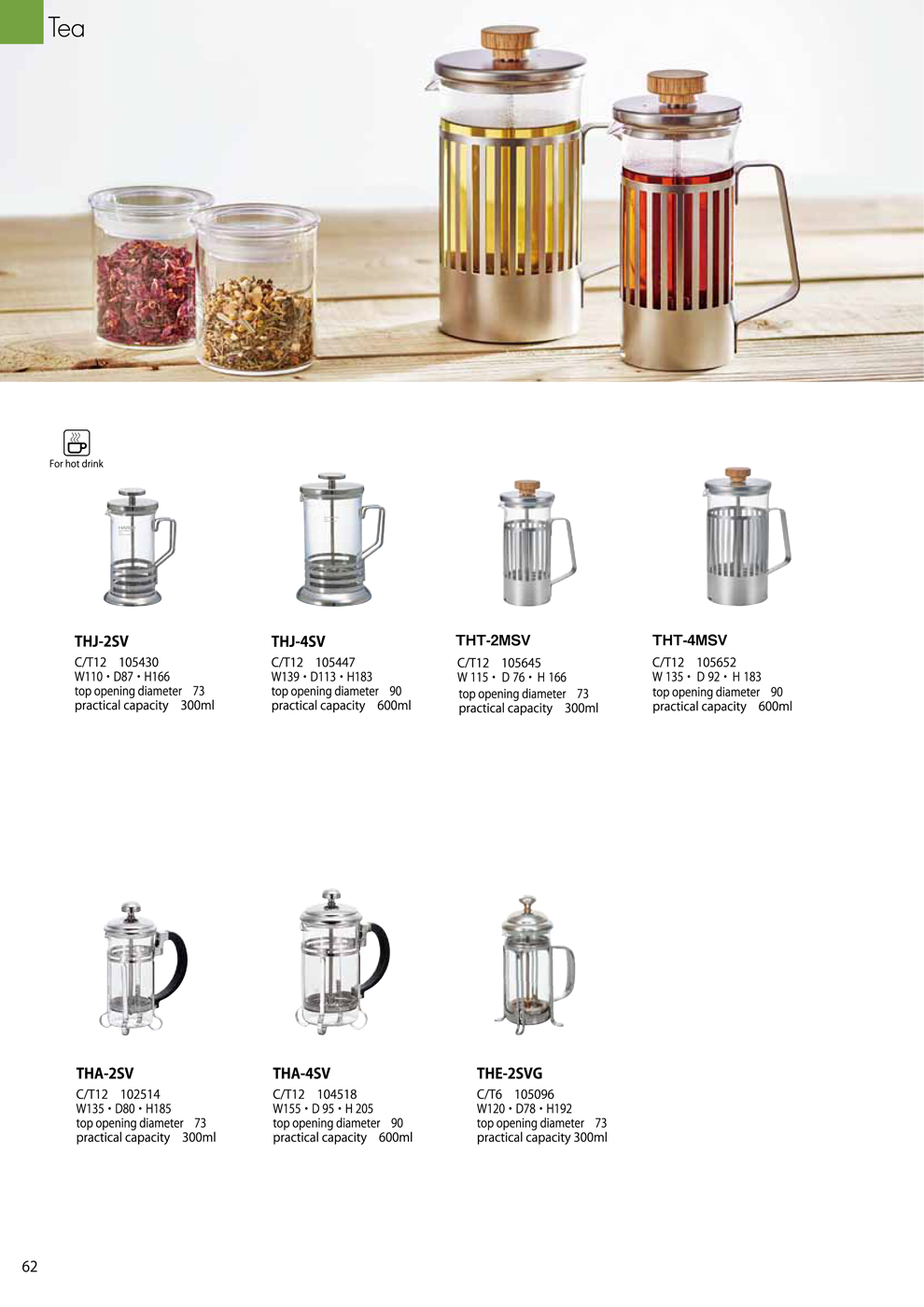Catalog 2018, TEA, Press style, THJ-2SV, THJ-4SV, THT-2MSV, THT-4MSV, THA-2SV, THA-4SV, THE-2SVG