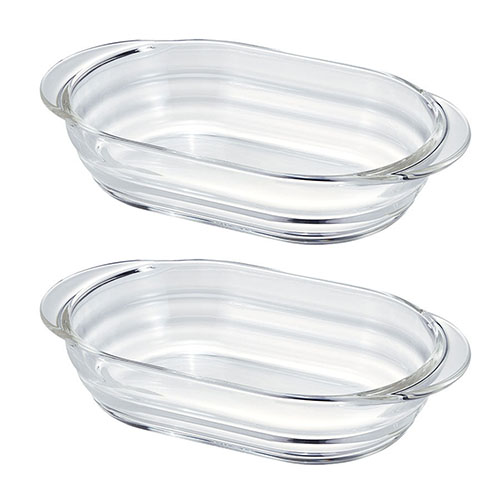 Hario Heatproof Gratin Plate 2pc Set - HGZO-1812