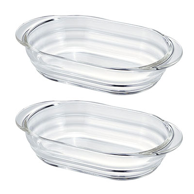 Heatproof Gratin Plate 2pc Set - HGZO-1812