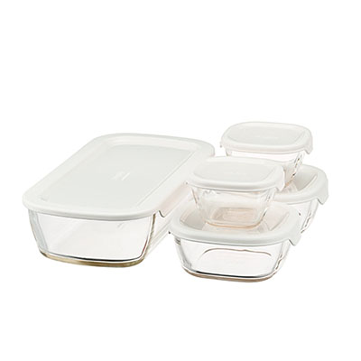 Heatproof Stacking Containers M 3pc Set - KSTL-M-3006-OW
