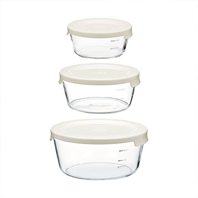 Heatproof Glass Storage Container 3pc Set - MST-3018-OW