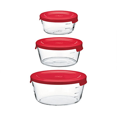 Heatproof Glass Storage Container 3pc Set - MST-3018-R