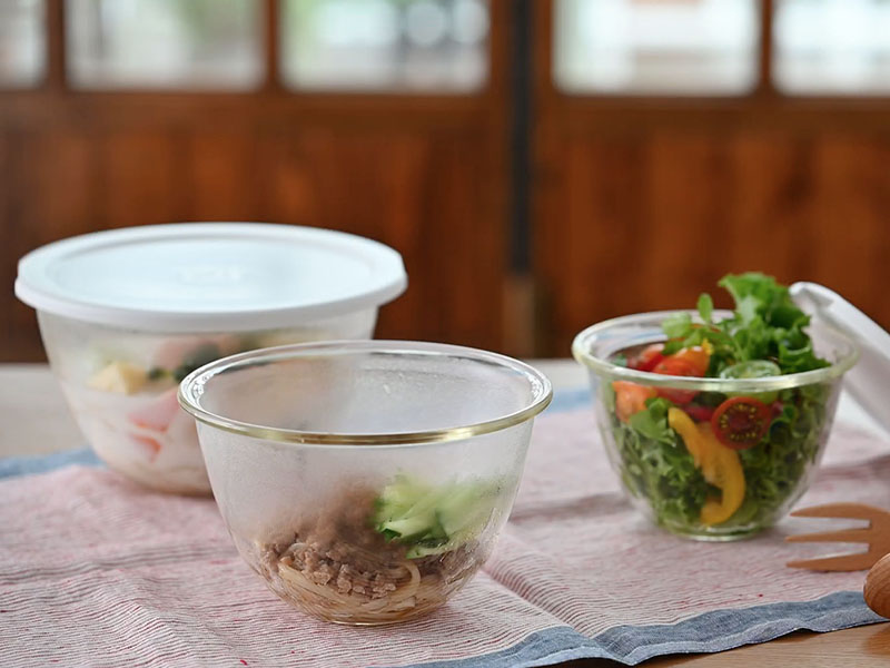 Mixing Bowl with the lid 3pc Set - MXPF-4904-W